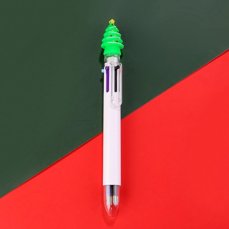 1 Piece Christmas Tree Santa Claus Learning Christmas Plastic Silica Gel Cute Ballpoint Pen
