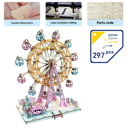 Stall Supply Children's Wooden 3D Puzzle Adult Puzzle Christmas Building Handmade Educational Model Toy