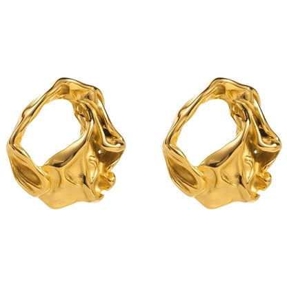 Minimalist Commute Solid Color 304 Stainless Steel Rings Earrings