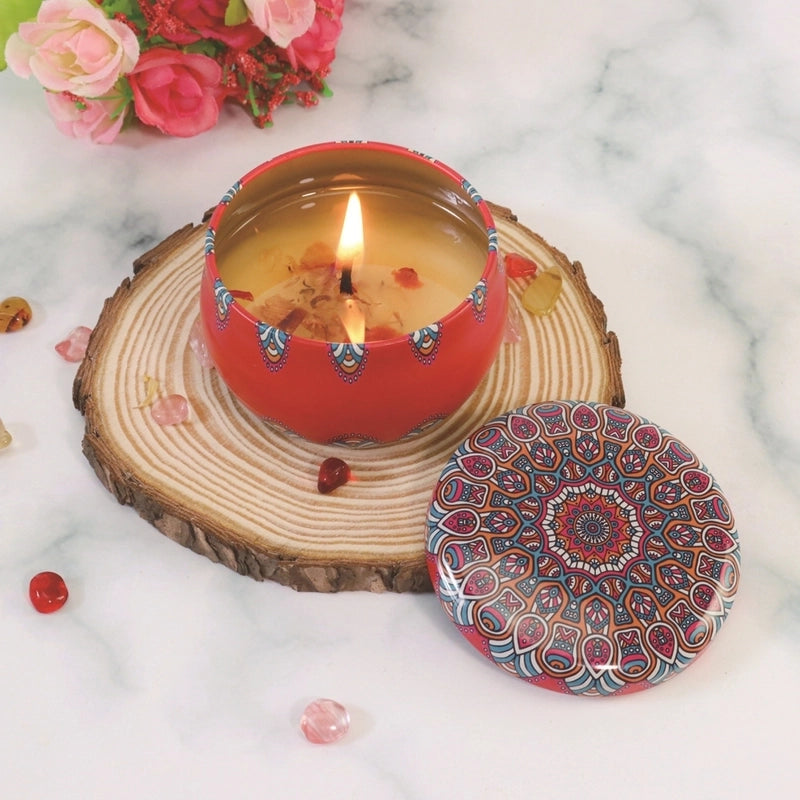 Christmas Fashion Santa Claus Contrasting Colors Flower Wax Metal