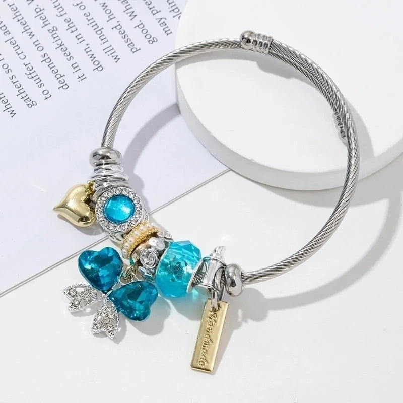 Elegant Butterfly 304 Stainless Steel Alloy Bangle In Bulk