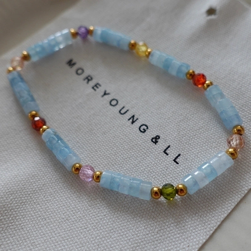 Minimalist Geometric Natural Stone Tiger Eye Pendant Necklace In Bulk