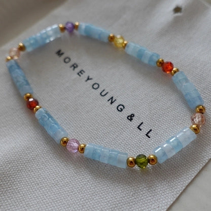 Minimalist Geometric Natural Stone Tiger Eye Pendant Necklace In Bulk