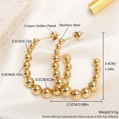 1 Pair Basic Minimalist Triangle Plating 304 Stainless Steel 18K Gold Plated Gold Plated Ear Studs