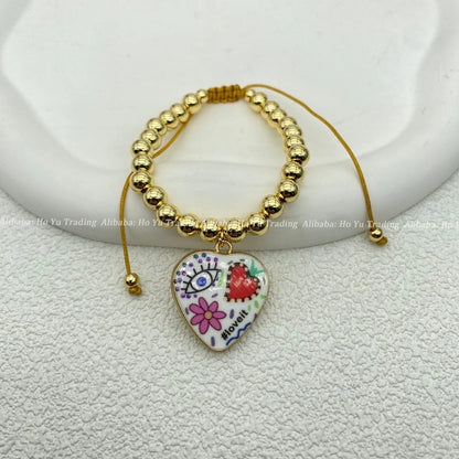 ALLOY Copper Alloy Rose Beaded Bracelets Bracelets, Bangles