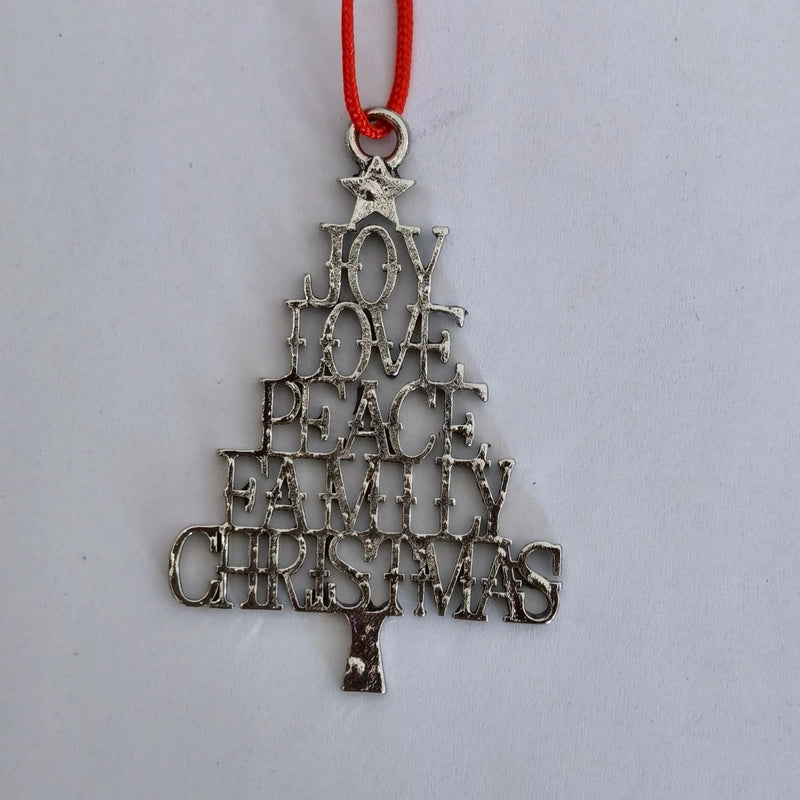 Christmas Fashion Christmas Tree Metal Party Hanging Ornaments