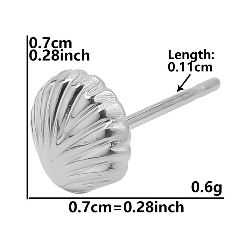 1 Pair Minimalist Round Star Plating 304 Stainless Steel 18K Gold Plated Ear Studs