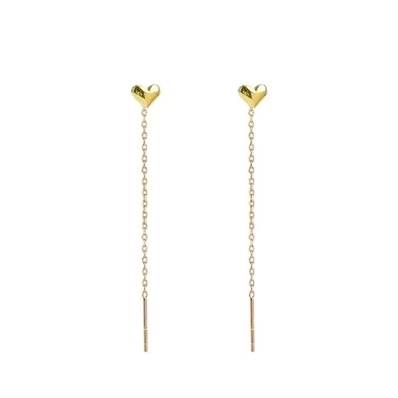 1 Pair Fashion Heart Shape Plating 304 Stainless Steel 18K Gold Plated Stainless Steel Earrings