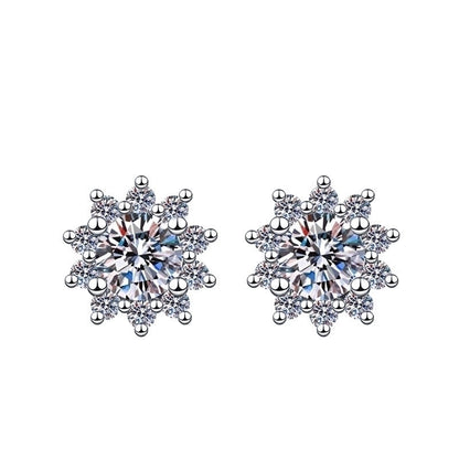 1 Pair Sweet Minimalist Round Heart Shape Bow Knot Plating Inlay Copper Zircon Silver Plated Drop Earrings