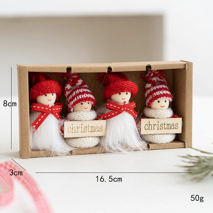 Christmas Minimalist Classic Style Santa Claus Holiday Daily Hanging Ornaments Decorative Props