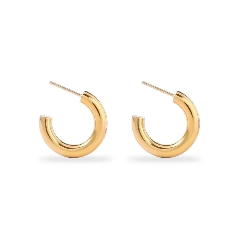 1 Pair Fashion Geometric Plating 201 Stainless Steel 18K Gold Plated Earrings