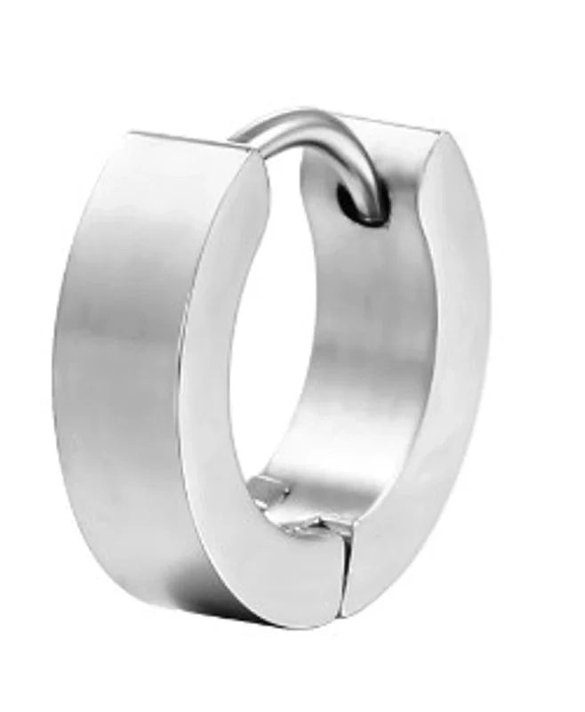 1 Piece Punk Round Plating 201 Stainless Steel 18K Gold Plated Hoop Earrings