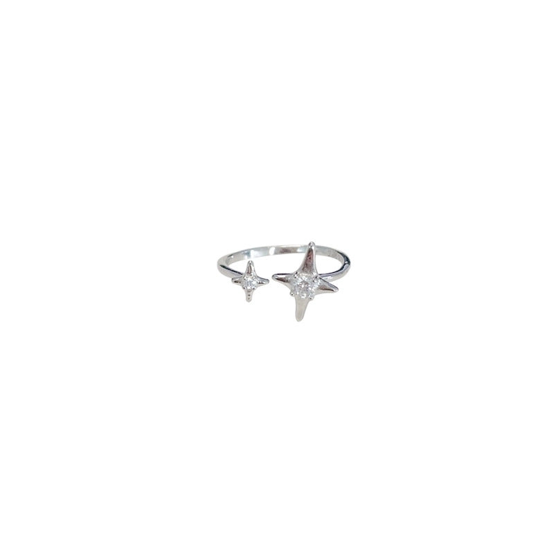 Minimalist Bow Knot Copper Inlay Zircon Rings