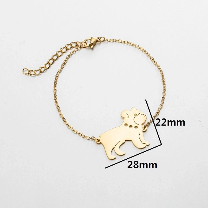 Fashion Animal 201 Stainless Steel 18K Gold Plated No Inlaid Bracelets In Bulk