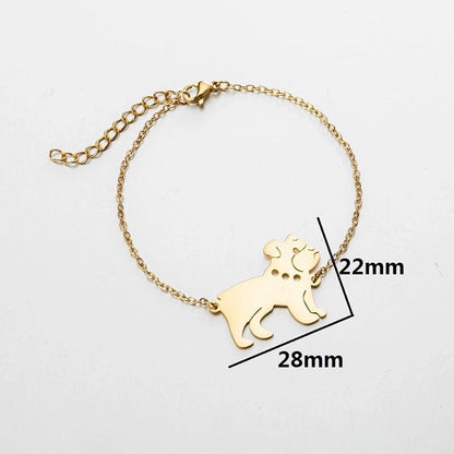 Fashion Animal 201 Stainless Steel 18K Gold Plated No Inlaid Bracelets In Bulk