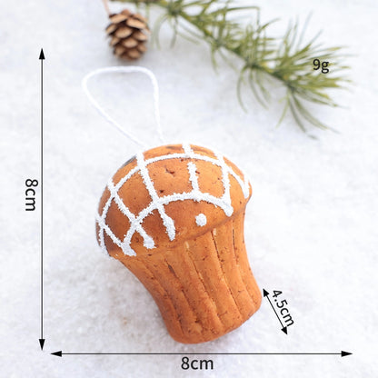 Christmas Casual Cute Sweet Gingerbread Donuts Snowflake Foam Party Festival Hanging Ornaments