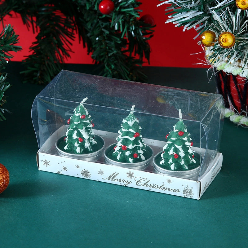 Christmas Christmas Tree Santa Claus Paraffin Christmas Candle 1 Set
