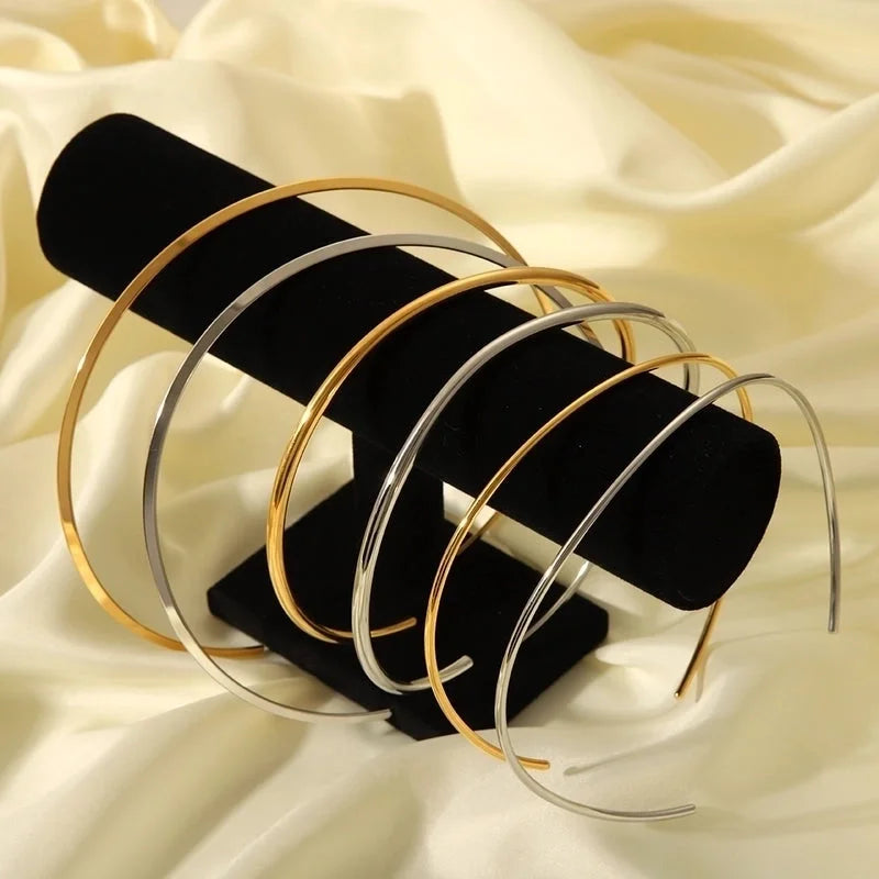 Minimalist Lines 304 Stainless Steel 18K Gold Plated Polishing Plating Choker