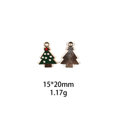 10 PCS/Package Zinc Alloy Christmas Tree Santa Claus Christmas Socks Pendant Jewelry Accessories