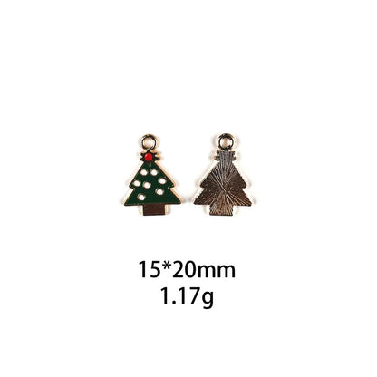 10 PCS/Package Zinc Alloy Christmas Tree Santa Claus Christmas Socks Pendant Jewelry Accessories