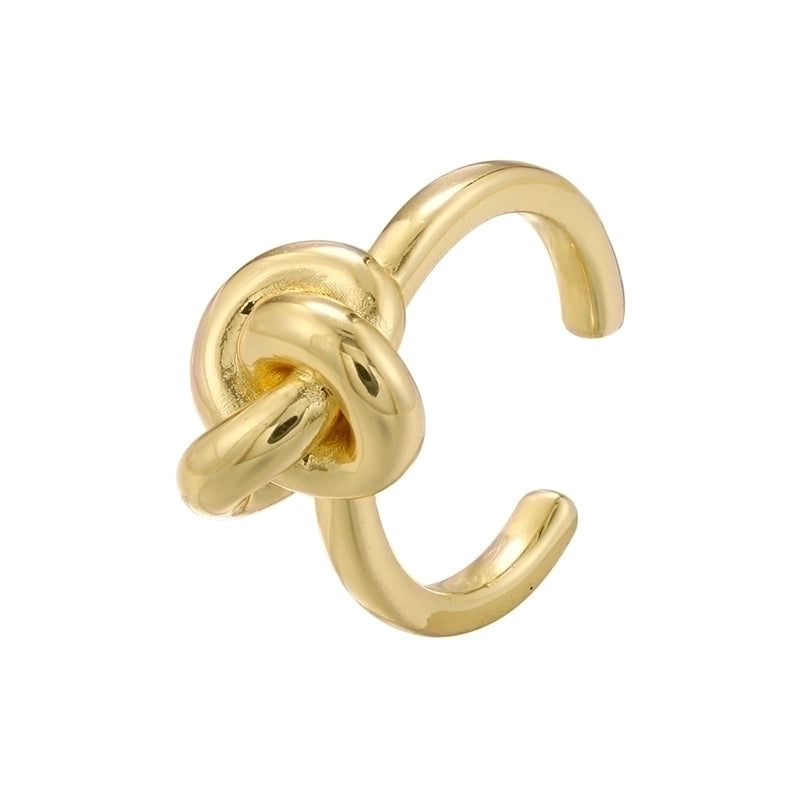 Casual Vintage Style Minimalist Irregular Water Droplets Copper 18k Gold Plated Open Rings In Bulk