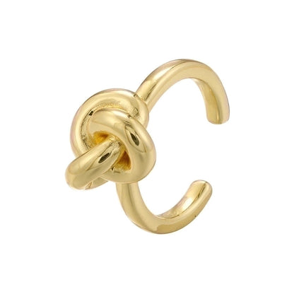 Casual Vintage Style Minimalist Irregular Water Droplets Copper 18k Gold Plated Open Rings In Bulk