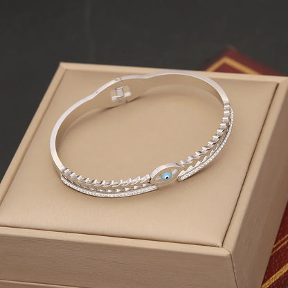 Expressive Eye Stainless Steel Electroplating Bangles