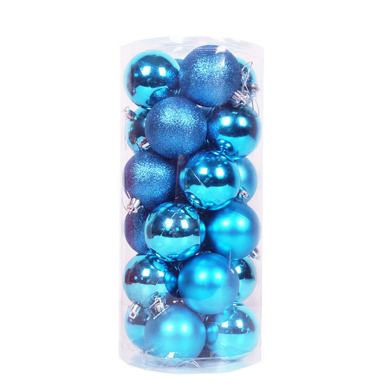 Christmas Decoration 3cm 4cm Christmas Balls 24 Pack Christmas Tree Hanging Ornaments Bucket Square Box Irregular Balls Plastic Electroplated Balls
