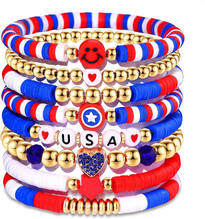 Easter Rabbit Bracelet Colorful Letter Beaded Valentine's Day Love Pendant Christmas Elk Bracelet Suit