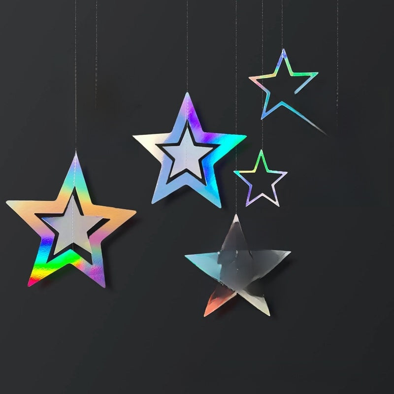 2 Pieces Christmas Star Holiday Daily Hanging Ornaments