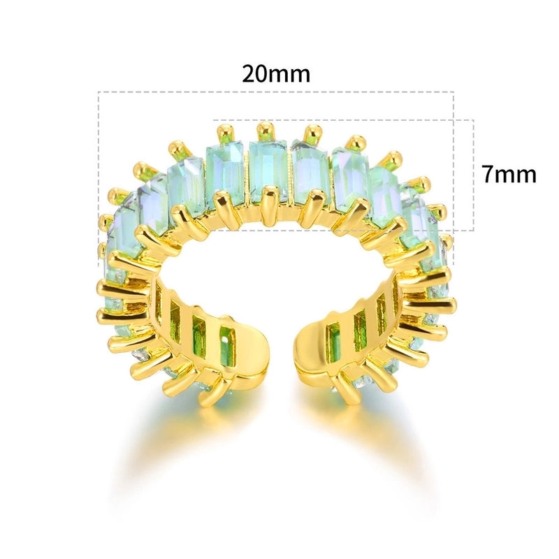 Modern Style Classic Style Geometric 304 Stainless Steel Zircon Plating Inlay Open Rings