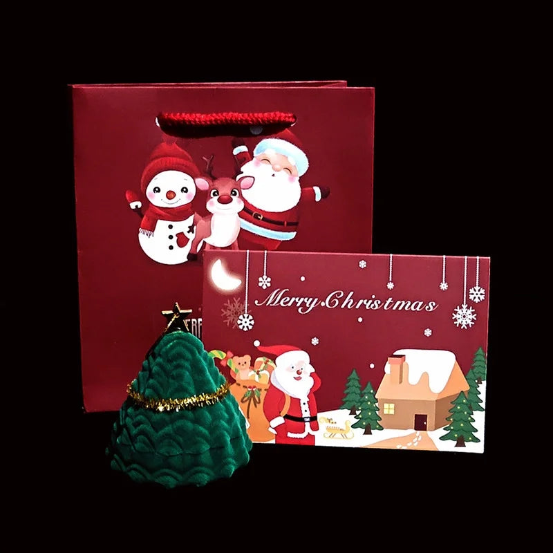1 Piece Cute Festival Christmas Christmas Tree Santa Claus Snowman Jewelry Boxes