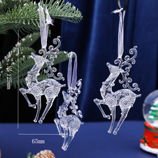 Christmas Design Christmas Tree Snowflake Reindeer Keychain Acrylic Ice Stick Pendant
