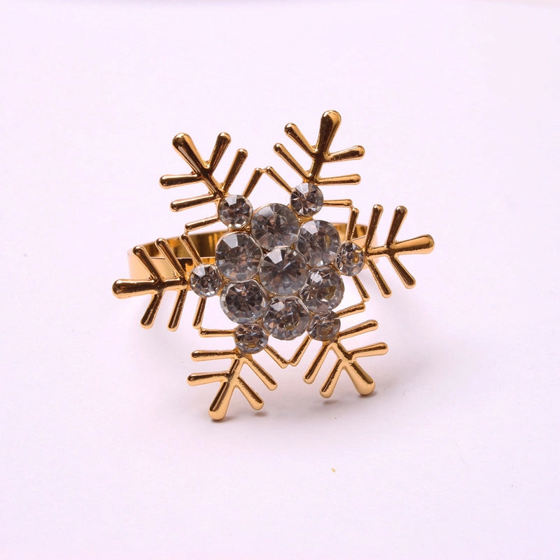 Cute Christmas Tree Santa Claus Alloy Napkin Rings 1 Set Of 6