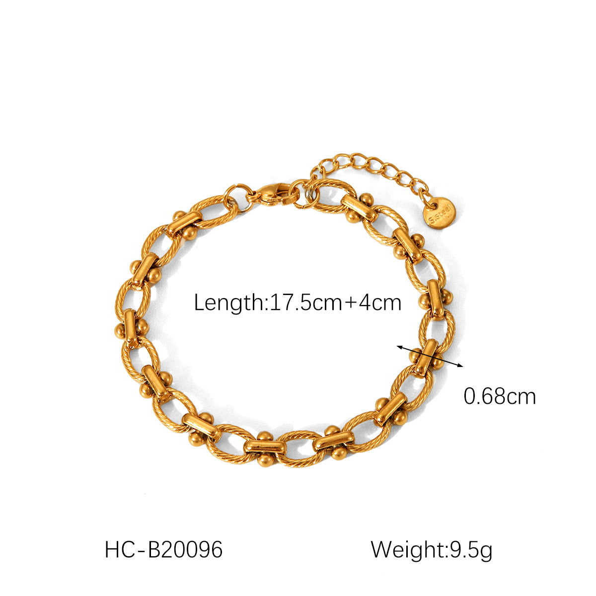 IG Style Women Chain Geometric Stainless Steel Electroplating Bracelets