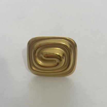 Modern Style Classic Style Flower 304 Stainless Steel Plating Open Rings