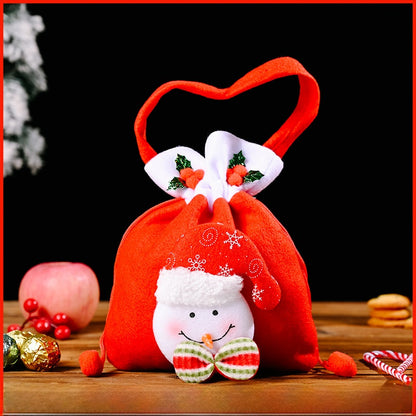 2 Pieces Christmas Cartoon Handbag Gift Bag Christmas Gift Bag Children's Candy Bag Apple Bag