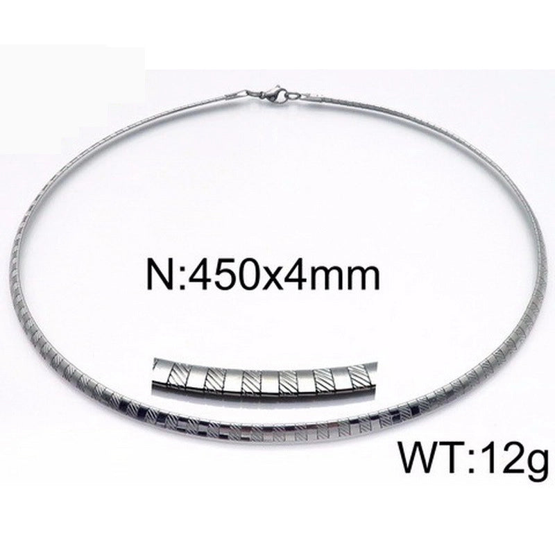Titanium Steel 18K Gold Plated Fashion Plating Geometric Choker