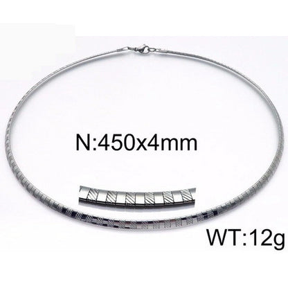 Titanium Steel 18K Gold Plated Fashion Plating Geometric Choker