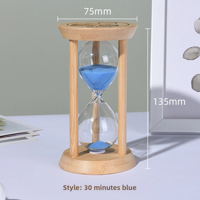 Creative Bamboo Fluorescent Timer Home Bedroom Ornaments 1-30 Minutes Luminous Time High Sense