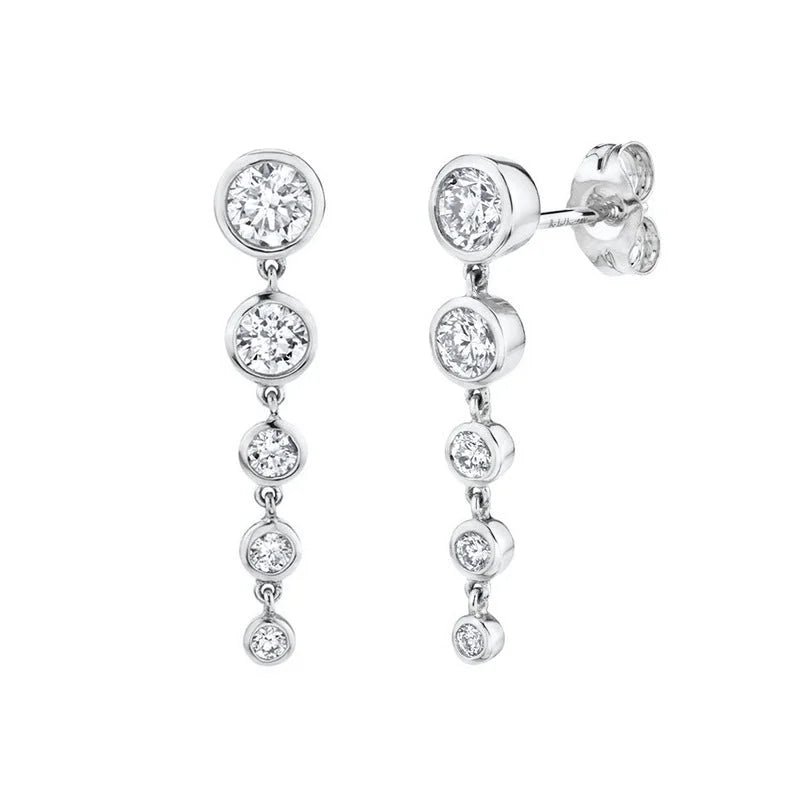 1 Pair Minimalist Classic Style Water Droplets Plating Copper Drop Earrings