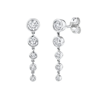 1 Pair Minimalist Classic Style Water Droplets Plating Copper Drop Earrings