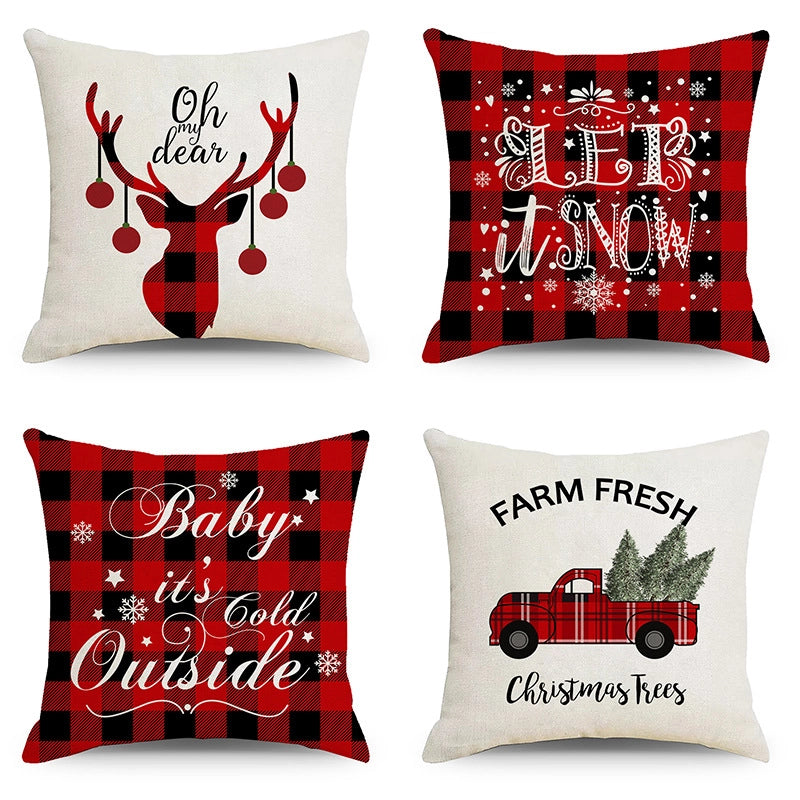 Christmas Combination Pillow Case New Home Sofa Decoration Cushion Pillow Case Manufacturers