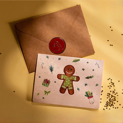 Christmas Artistic Snowman Christmas Card