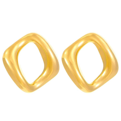 1 Pair Retro Solid Color Plating 304 Stainless Steel Stainless Steel Earrings