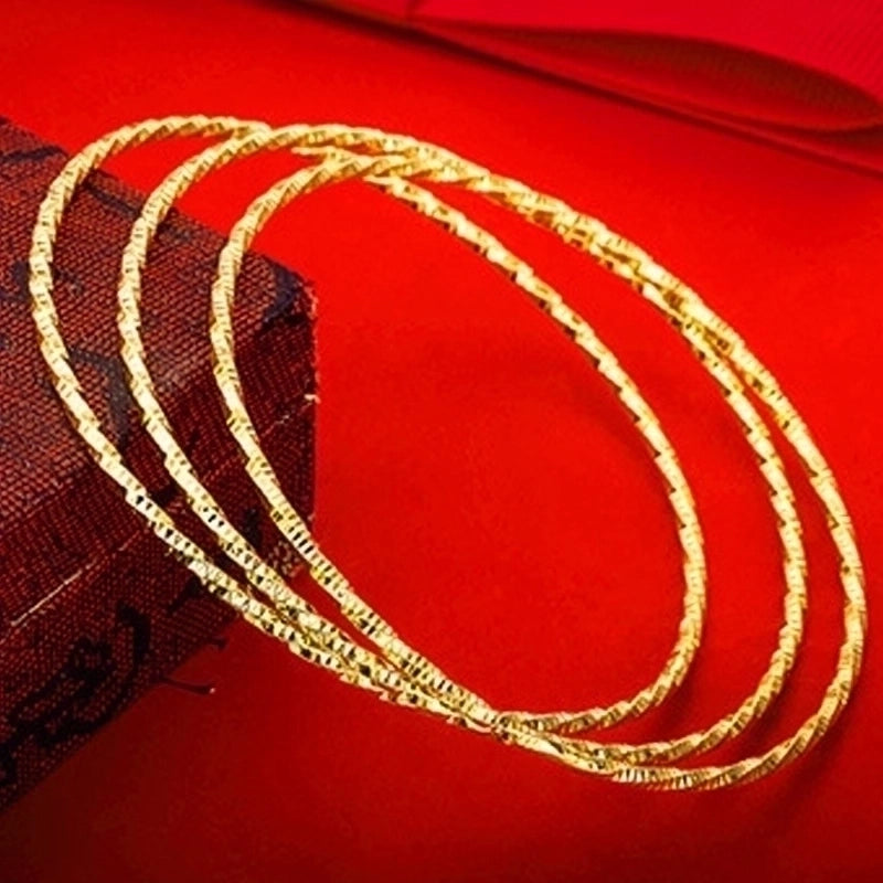 Minimalist Geometric Copper Gold Plated Bangle 1 Piece