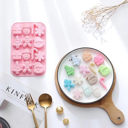 Christmas Cute Cartoon Silica Gel Kitchen Molds 1 Piece