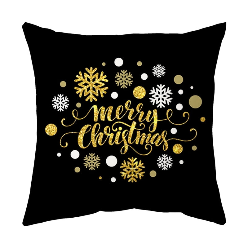 Classical Letter Short Plush Throw Pillow