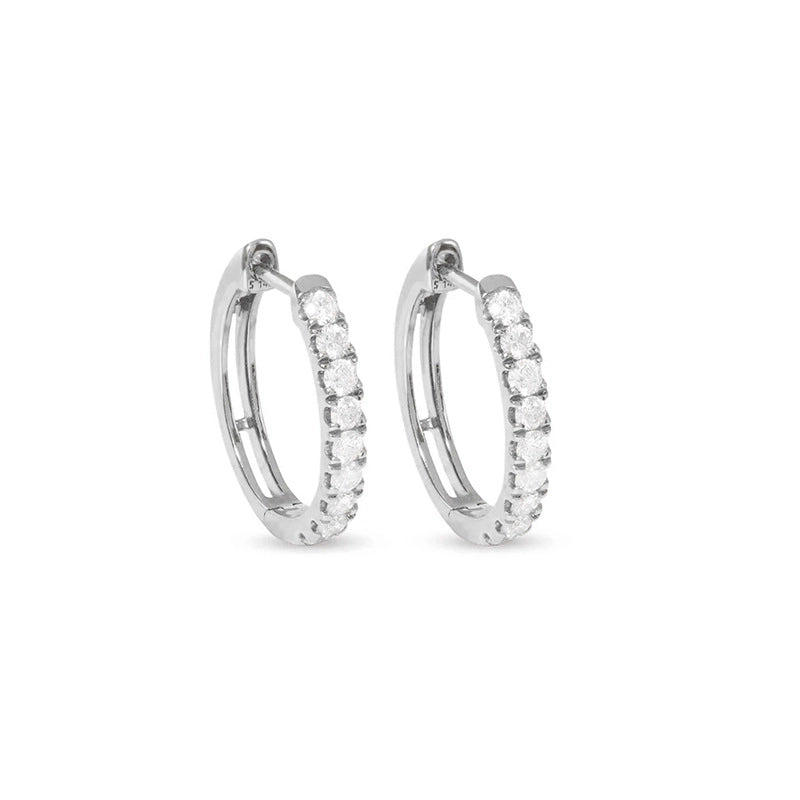 1 Pair Elegant Geometric Solid Color Copper Hoop Earrings