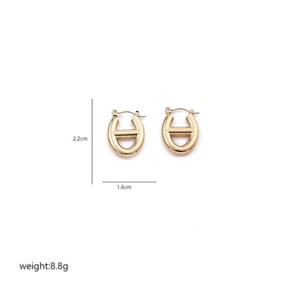 1 Pair Elegant Sweet Commute Heart Shape Plating Stainless Steel 18K Gold Plated Earrings